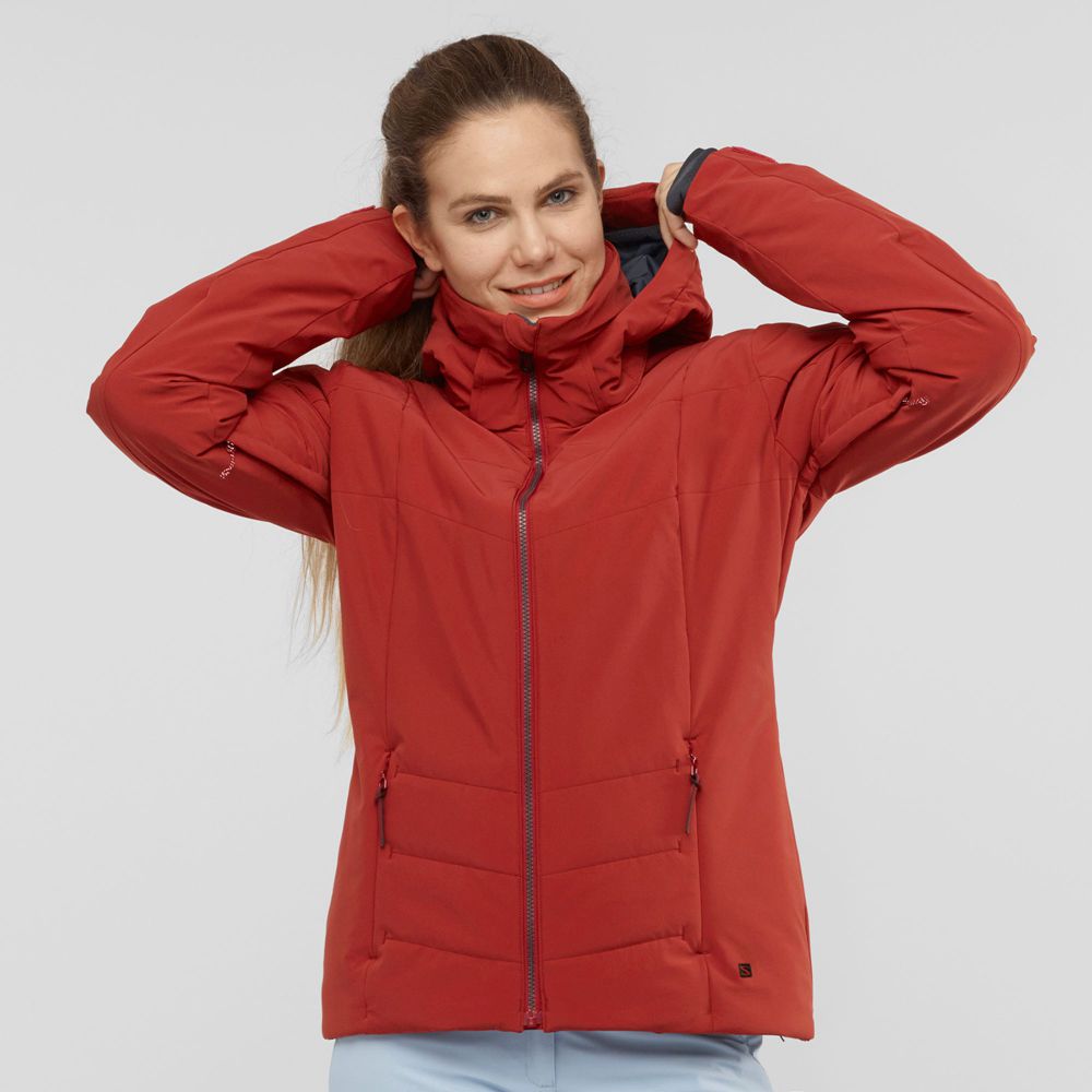 Salomon PREVAIL W Chaqueta Esqui Mujer - Rojas - Colombia (04251-OSAV)